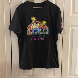 The Simpsons “Can't Talk Eating” T-Shirt Size Large In Black